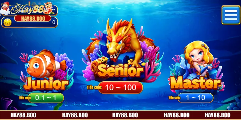 VA Câu Cá Thưởng cung cấp 3 chơi để bạn lựa chọn đúng kỹ năng